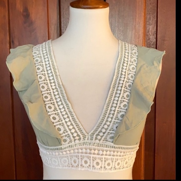 Lace & Tie Crop Top - Picture 4 of 8